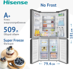 Холодильник Side-by-Side Hisense RQ563N4GB1