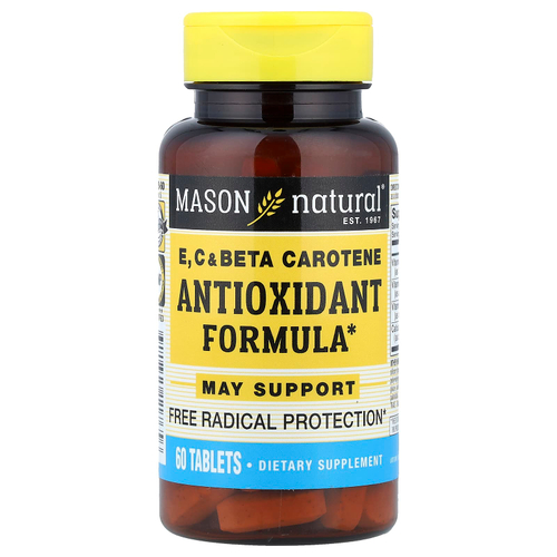 Mason Natural, Витамины E, C и бета-каротин, 60 таблеток