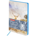 Ежедневник недатированный А5 (138х213 мм) BRAUBERG VISTA под кожу гибкий 136 л. "Wild World" (2 штуки в упаковке)