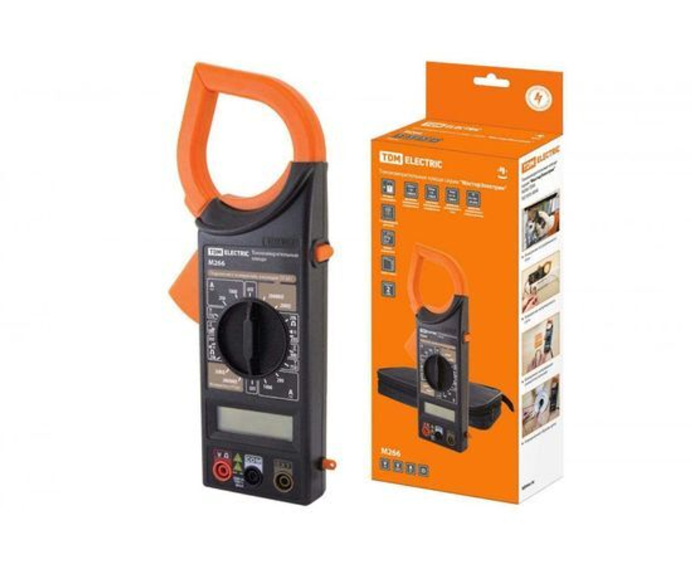 Мультиметр Инструмент цифровой тестер для ремонта и строительства Клещи токоизмерительные М266 МастерЭлектрик TDM SQ1005-0004