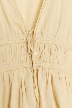 ZARA РУБАШКА С ВЫШИВКОЙ, ОХРА