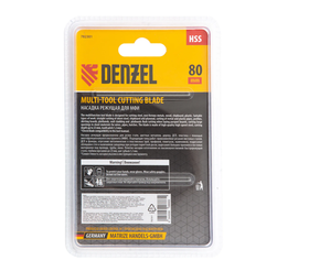 Насадка для МФИ отрезная полукруг, HSS, по металлу и дереву, 80 мм х 1,2 мм, мелкий зуб Denzel 782301