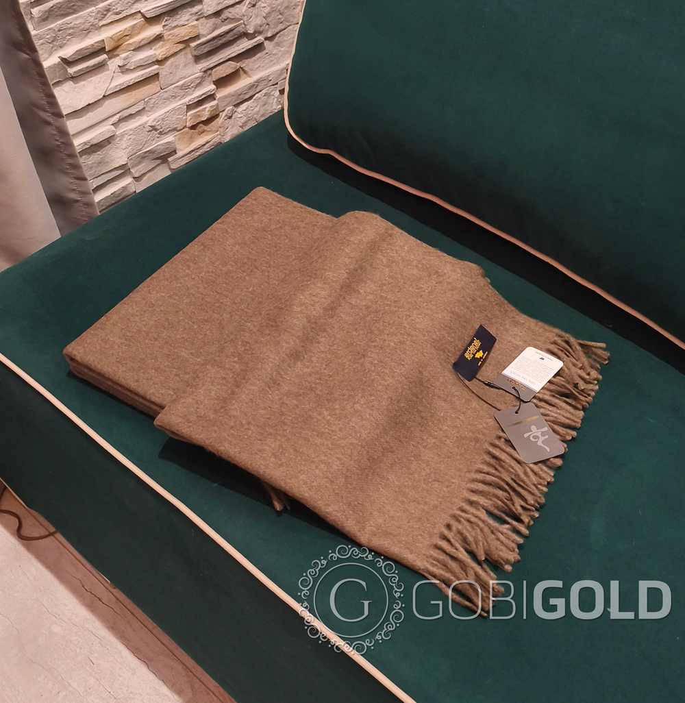 Плед из пуха яка 130x170 см. (ERDENET) - коричневый