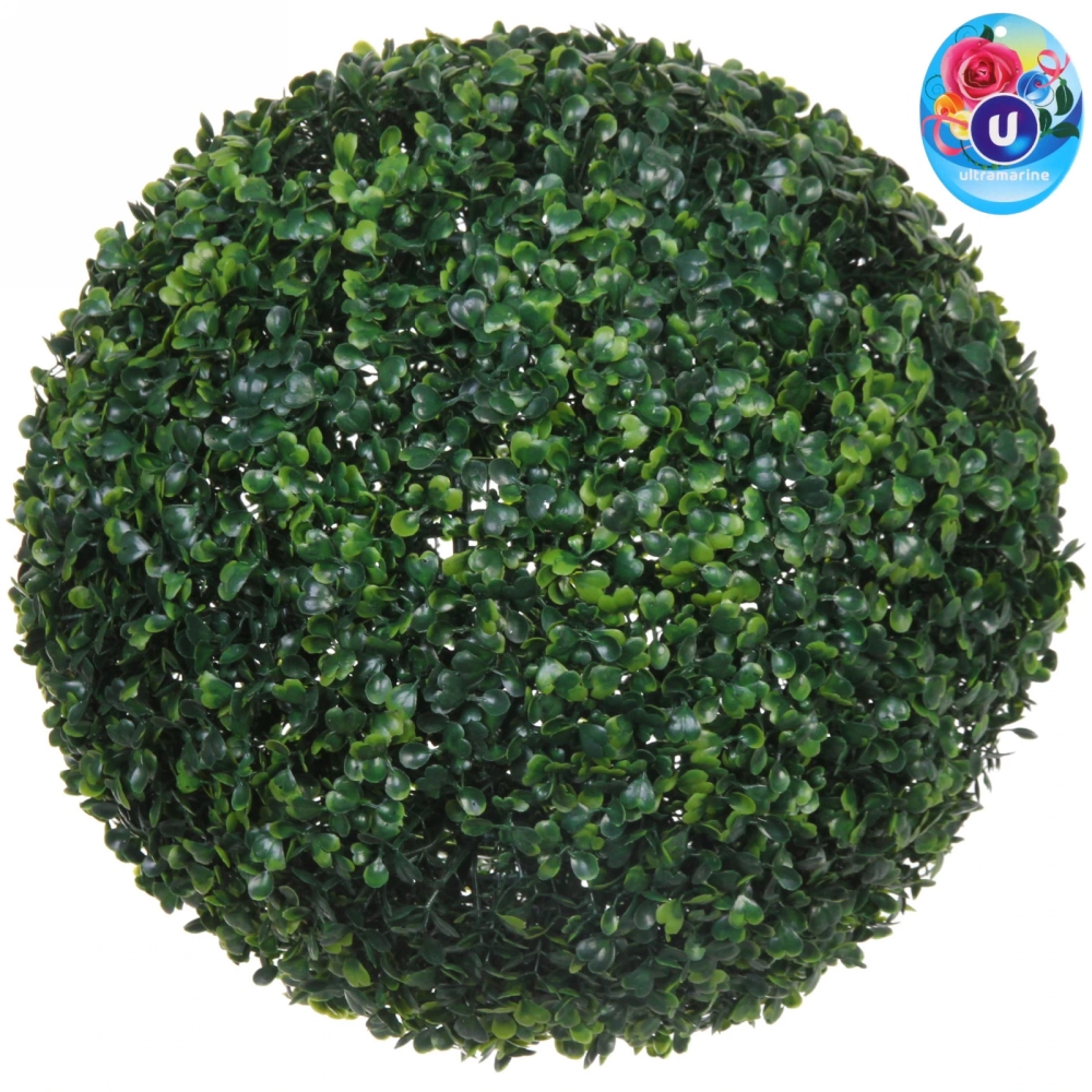 Искусственное растение шар «Самшит» темно-зеленый D-38см Ultramarine