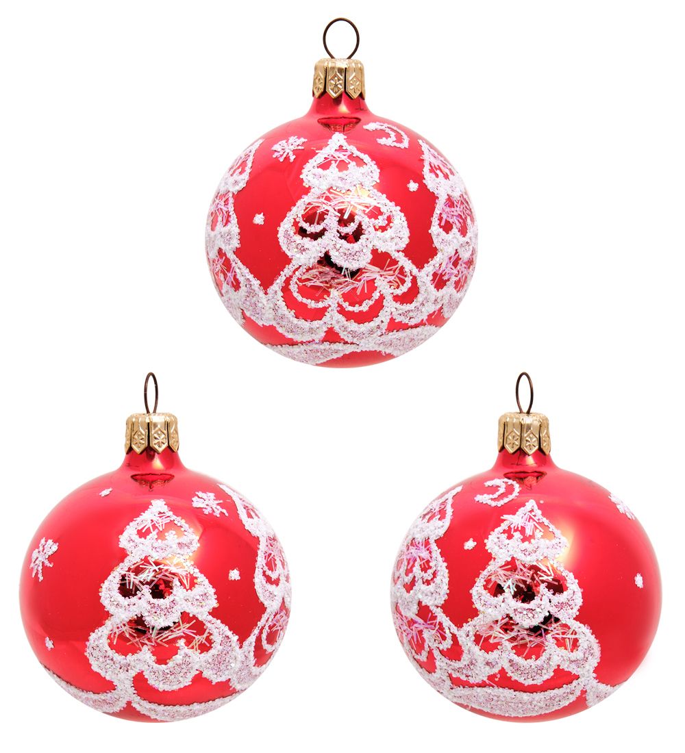 Элита НФШ-1198/1 Набор ел.украшений Шар 3шт «Ёлочка» 60 мм