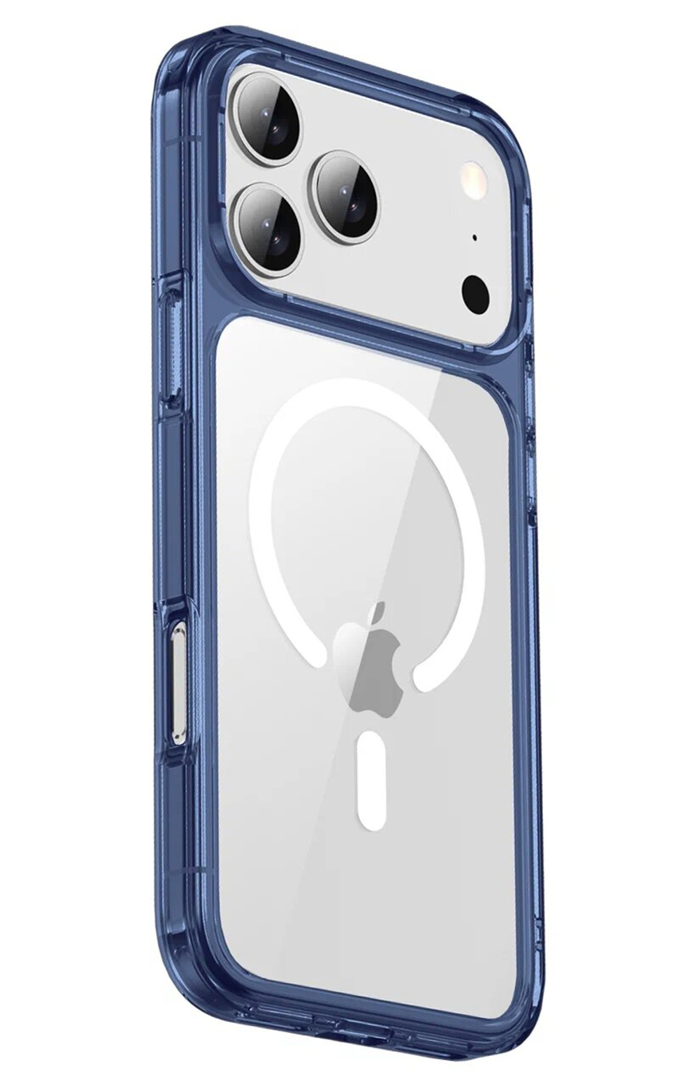 Чехол Gurdini Alba Series с поддержкой MagSafe для iPhone 17 Pro (Темно-синий)