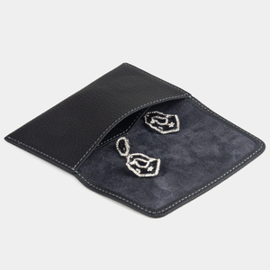 Кофр для украшений Medium из кожи теленка, черного цвета