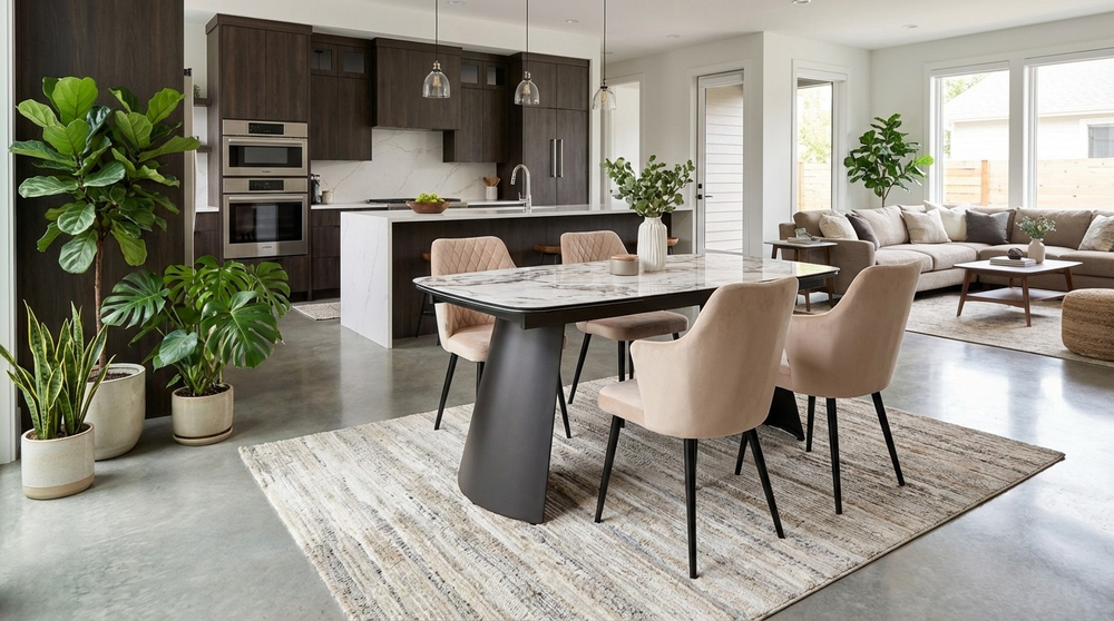 Стол ODIN 200 TL-312, испанская керамика / темно-серый каркас, ®DISAUR