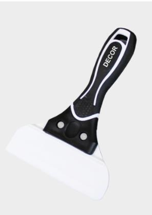 Шпатель  резиновый   86мм, (разные углы)  2К ручка, Black White  DEСOR/308-086
