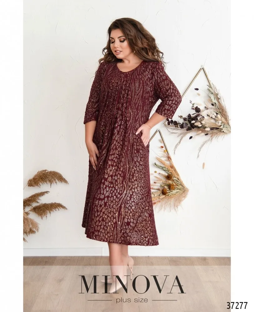 Платье 404Б-бордо Minova