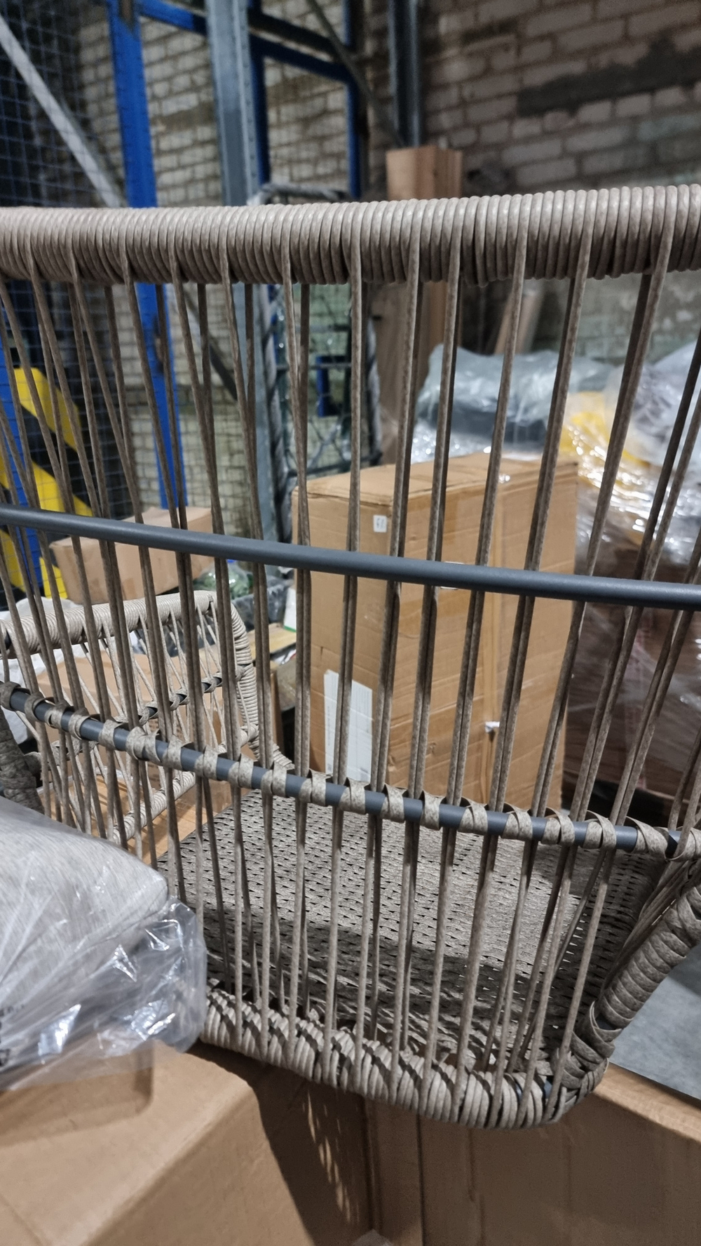 Набор мебели Garden Story Конер УЦЕНКА 1 уп.(2 Стул Garden Storyа, каркас серый, ротанг темн.беж.)