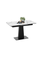 Стол кухонный Черный муар мрамор 120(150)х80х77 см