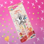 Свеча для торта Цифра Воздушное поздравление «6» 4,5*5,2 см, серебро