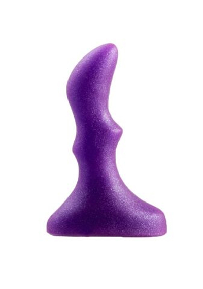 Фиолетовый анальный стимулятор Small ripple plug - 10 см.