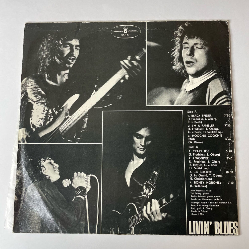 Винтажная виниловая пластинка LP Livin Blues Live (Польша 1977)
