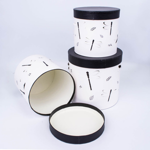 Коробки Тубус Стрекозы. Набор 3 шт. Белый