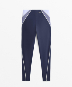 OYSHO Компрессионные легинсы Compressive длиной 65 см, синий