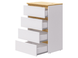 Комод-28 Белый/Кр.золотой