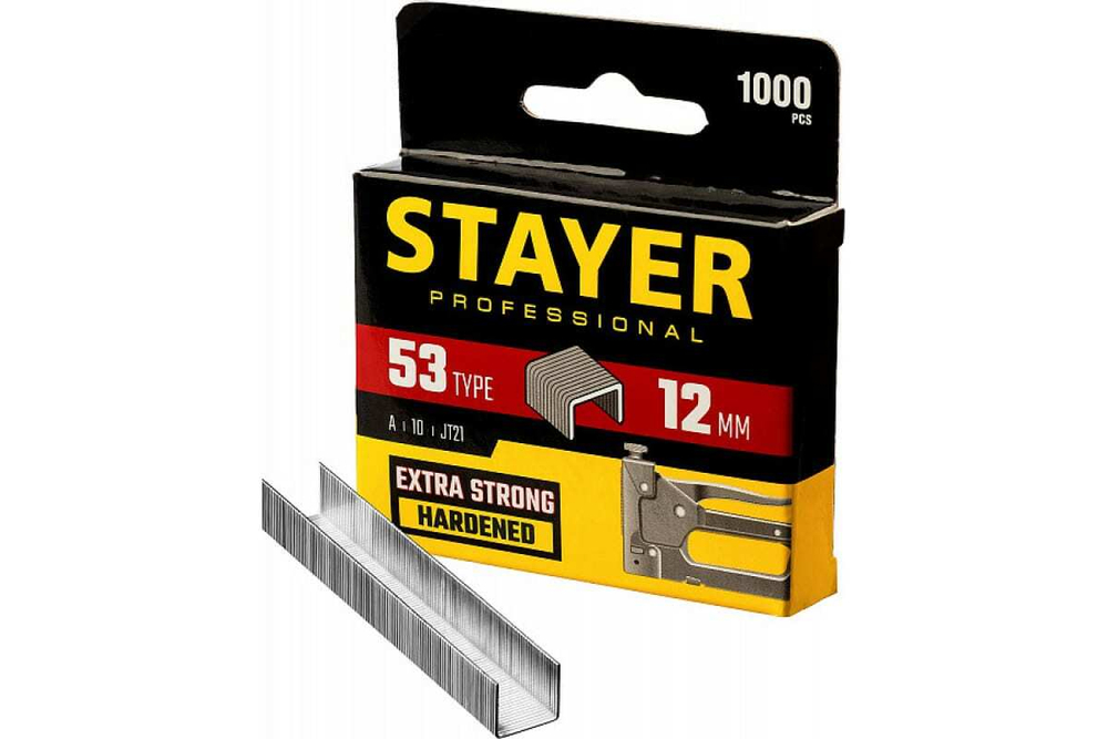 Скобы тонкие (1000 шт; 12 мм; тип 53) для степлера Stayer 3159-12_z02