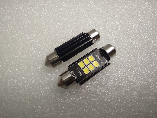 Светодиодная лампа C5W, 6 диодов, белый, 39мм (за 1 шт.)