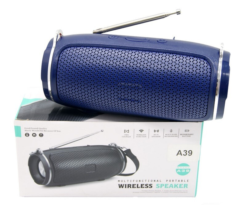 Колонка - Bluetooth A39 (синий)