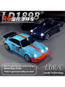 Радиоуправляемая машина для дрифта LD RC масштаб 1:18 2WD 2.4G Porsche 911 - 1898 Blue c гироскопом