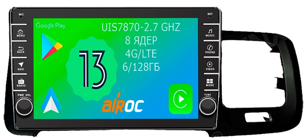 Магнитола для Volvo S60/V60 2010-2018 - Airoc AB-3801 (кнопки и крутилки), Android 13, TS20, 6/128Гб, SIM-слот, CarPlay