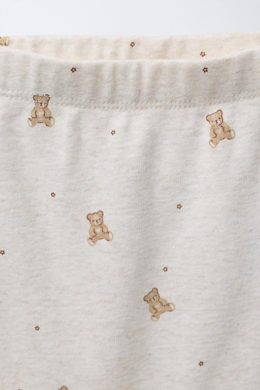 ZARA КОМПЛЕКТ ИЗ БОДИ И ЛЕГГИНСОВ С МЕДВЕЖАТАМИ, ЭКРЮ МЕЛАНЖ