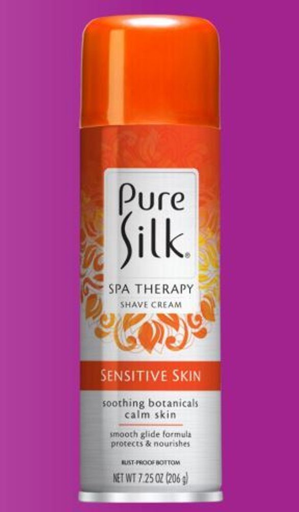 Pure Silk Крем-пена для бритья Sensitive Skin Therapy, для чувствительной кожи, 206 гр