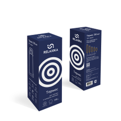 Термос Relaxika 101 (0,35 литра), темно-синий (без лого)