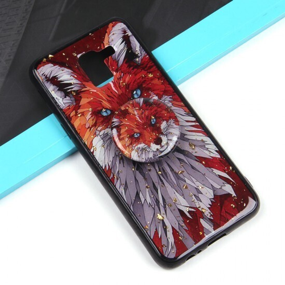 Чехол ТПУ с попсокетом для Samsung Galaxy J6 (2018), 010894