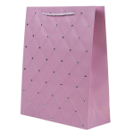 Пакет подарочный "Diamond" 26*32*10см, тиснение серебром,ручки-шнурок,4 цв.микс