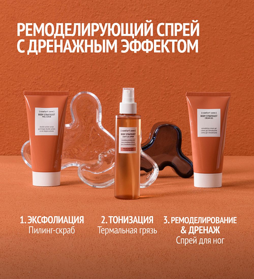 COMFORT ZONE BODY STRATEGIST LIGHT LEG SPRAY Двухфазный ремоделирующий спрей для ног с дренирующим эффектом