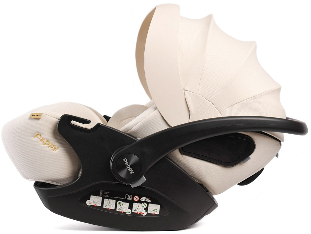 Детская коляска Peppy Monaco Thermo 3 в 1 с автокреслом Verona Beige Green