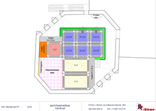 Батутная арена - 183м2