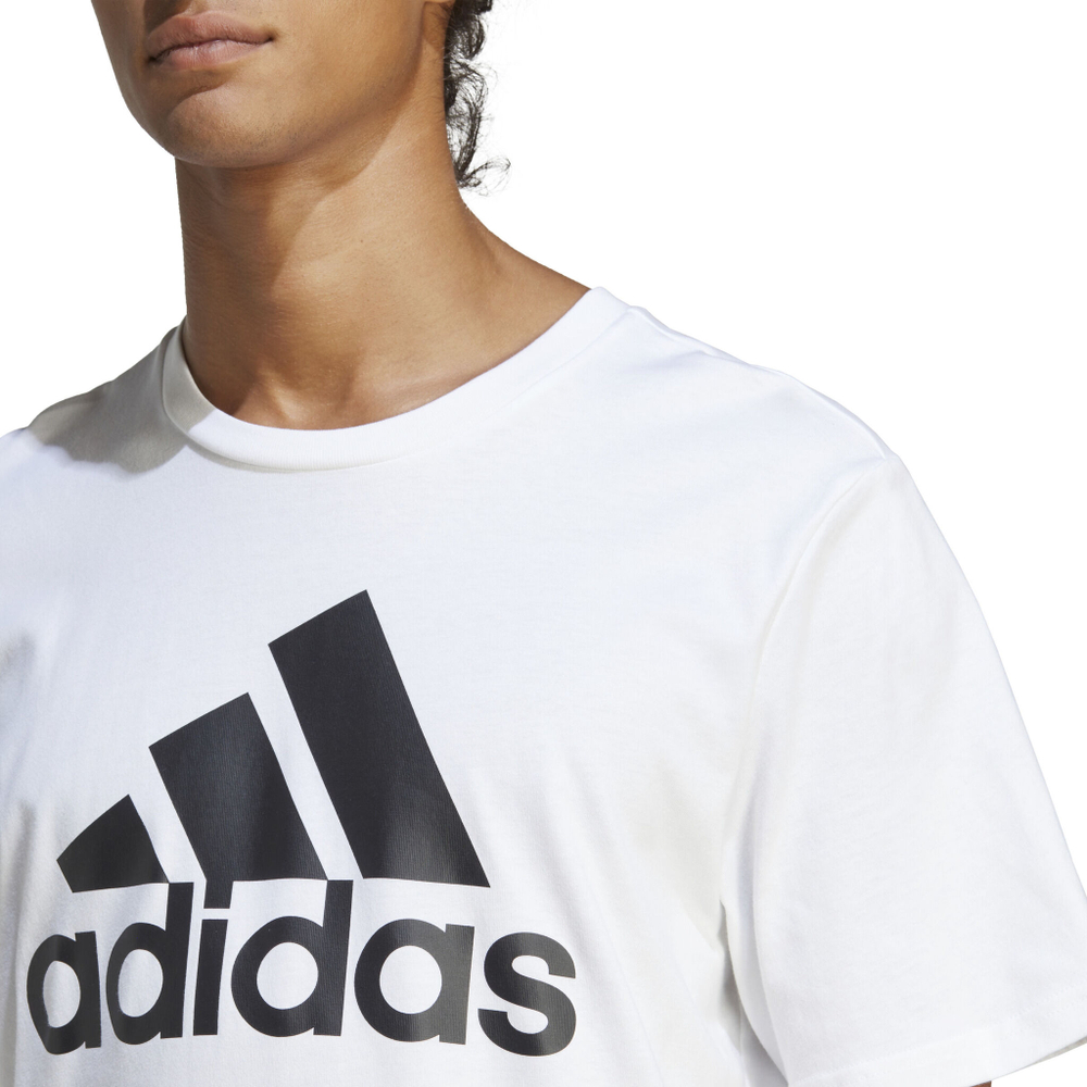 Мужское теннисное поло adidas Essentials Single Jersey Big Logo T-Shirt Men - White, Black