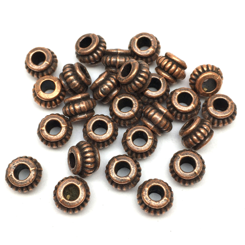 Бусины для украшений 7х5 мм (10 шт), под медь