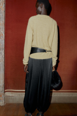 ZARA СВИТЕР ИЗ ШЕРСТИ И АЛЬПАКИ, СВЕТЛО-ЗЕЛЕНЫЙ