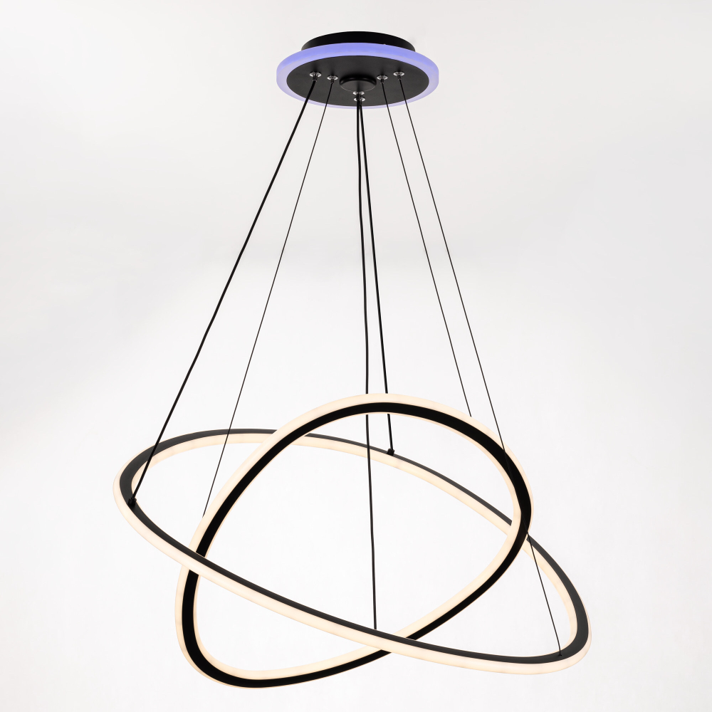 Citilux ТRIO CL215B061E LED Люстра подвесная с пультом Чёрная