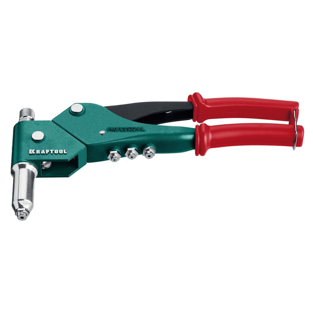 Заклёпочник механический поворотный KRAFTOOL Combo3-M6 360, резьбовые заклепки М3-М6, вытяжные 2.4-4.8 мм, штифты М4-М6 из алюминия, стали, нерж. стали