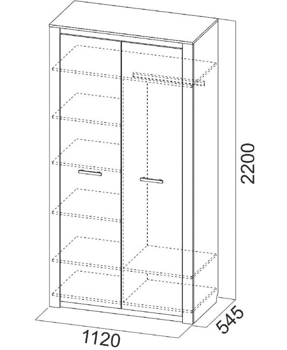 Гамма-20 (SV-мебель) Шкаф комбинированный