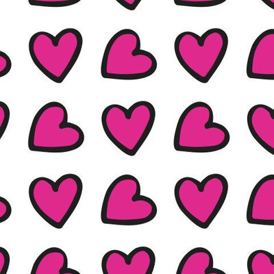 розовые сердечки. дудлы