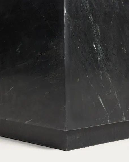 Журнальный столик Sorein из черного мрамора 50 x 50 см