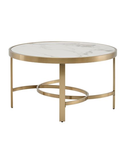 Журнальный столик Адриана 80*80 см светлая керамика