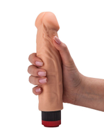 Гелевый вибратор с чётко прорисованной головкой - 18,5 см. (Цвет: телесный)