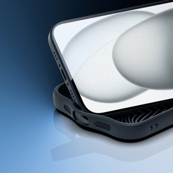 Чехол для iPhone 15 Plus, прозрачный с мягкими черными рамками, Dux Ducis, серия Aimo Series Case