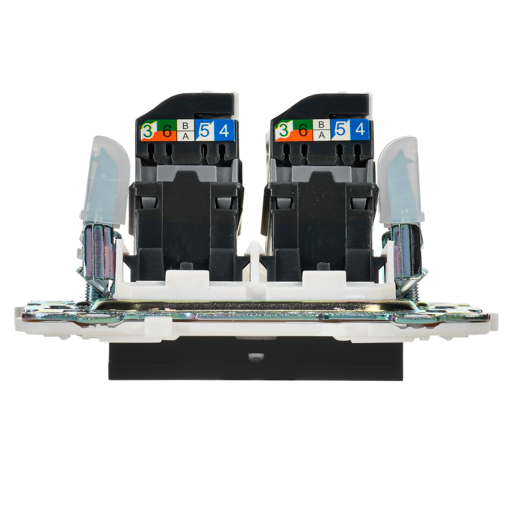 SKANDY Розетка компьютерная двойная RJ45 кат.5E SK-K03Bl черный IEK