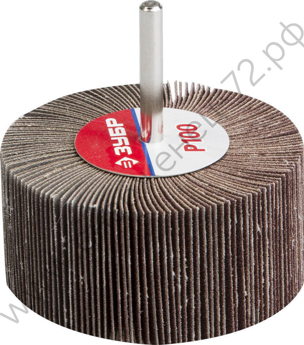 ЗУБР d 80 x 40 мм, P100, на шпильке d 6 мм, Круг шлифовальный лепестковый (36604-100)