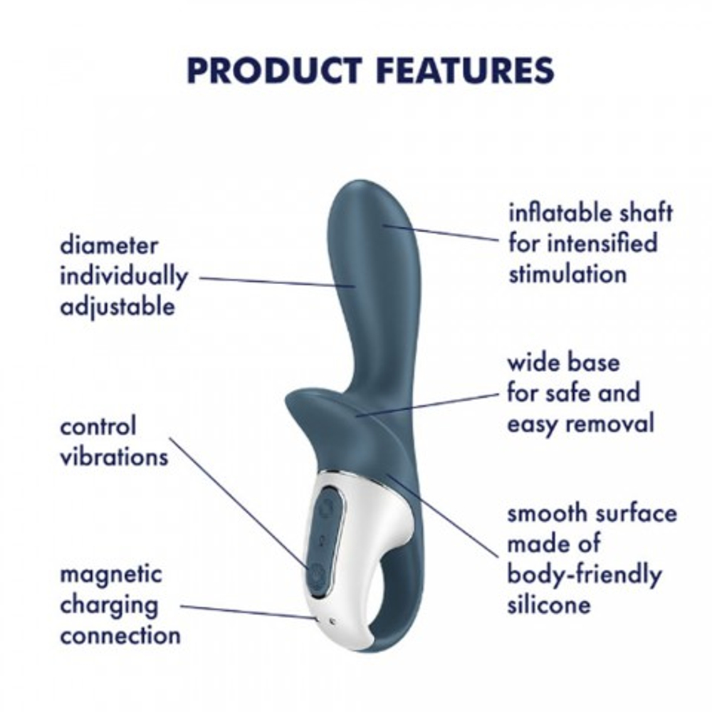 Надувной анальный вибратор Satisfyer Air Pump Booty 2