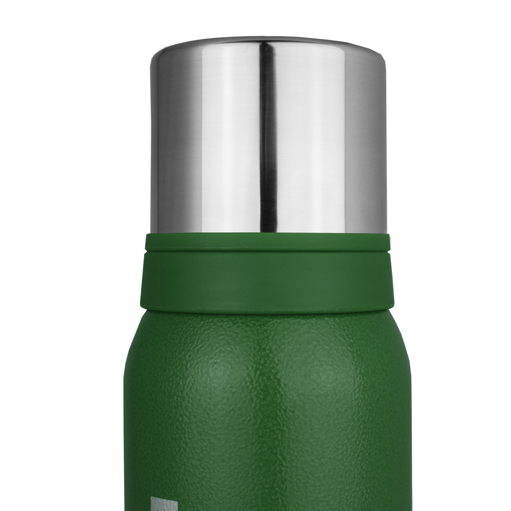 Термос Biostal Охота (1 литр), 2 чашки, зеленый